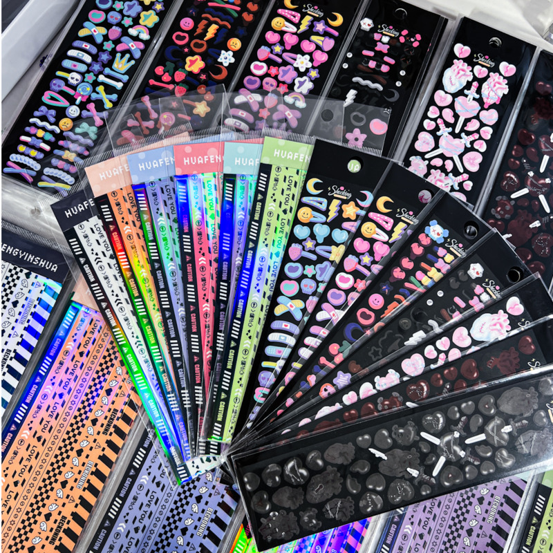 3/4/6/7pcs Full Set Creative Halloween Series Sticker Moody English Decorative Sticker For Photo Album Stationery