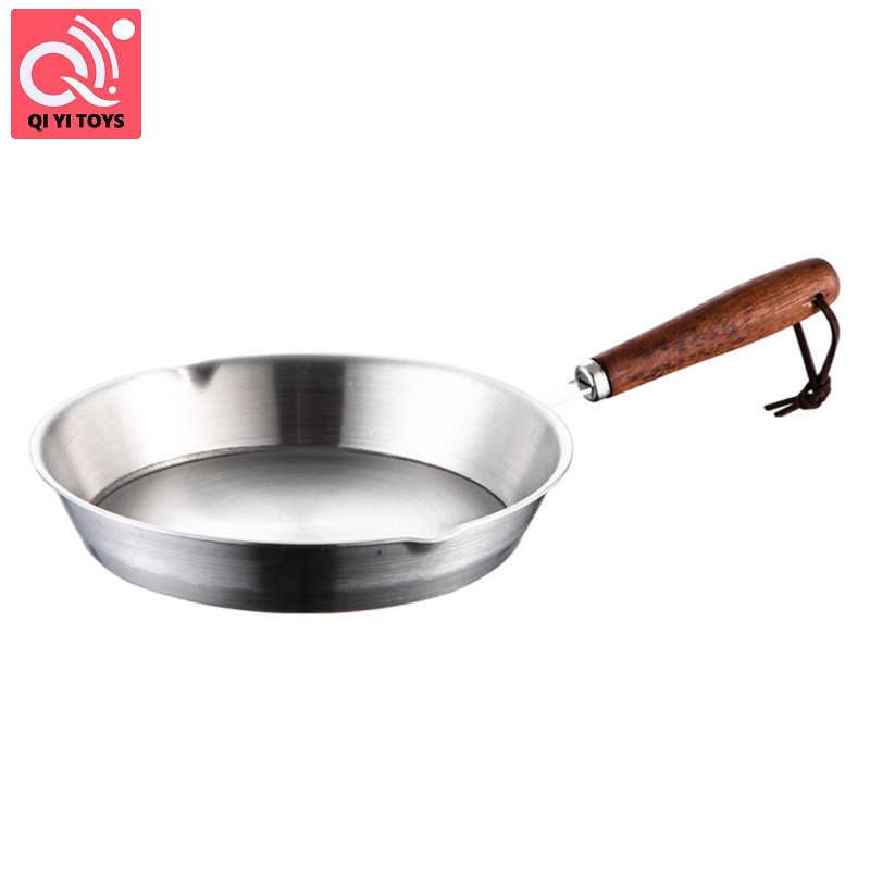 Chảo chống dính chảo rán nhỏ với thép không gỉ cán gỗ Tương thích cảm ứng Chảo chiên không tráng