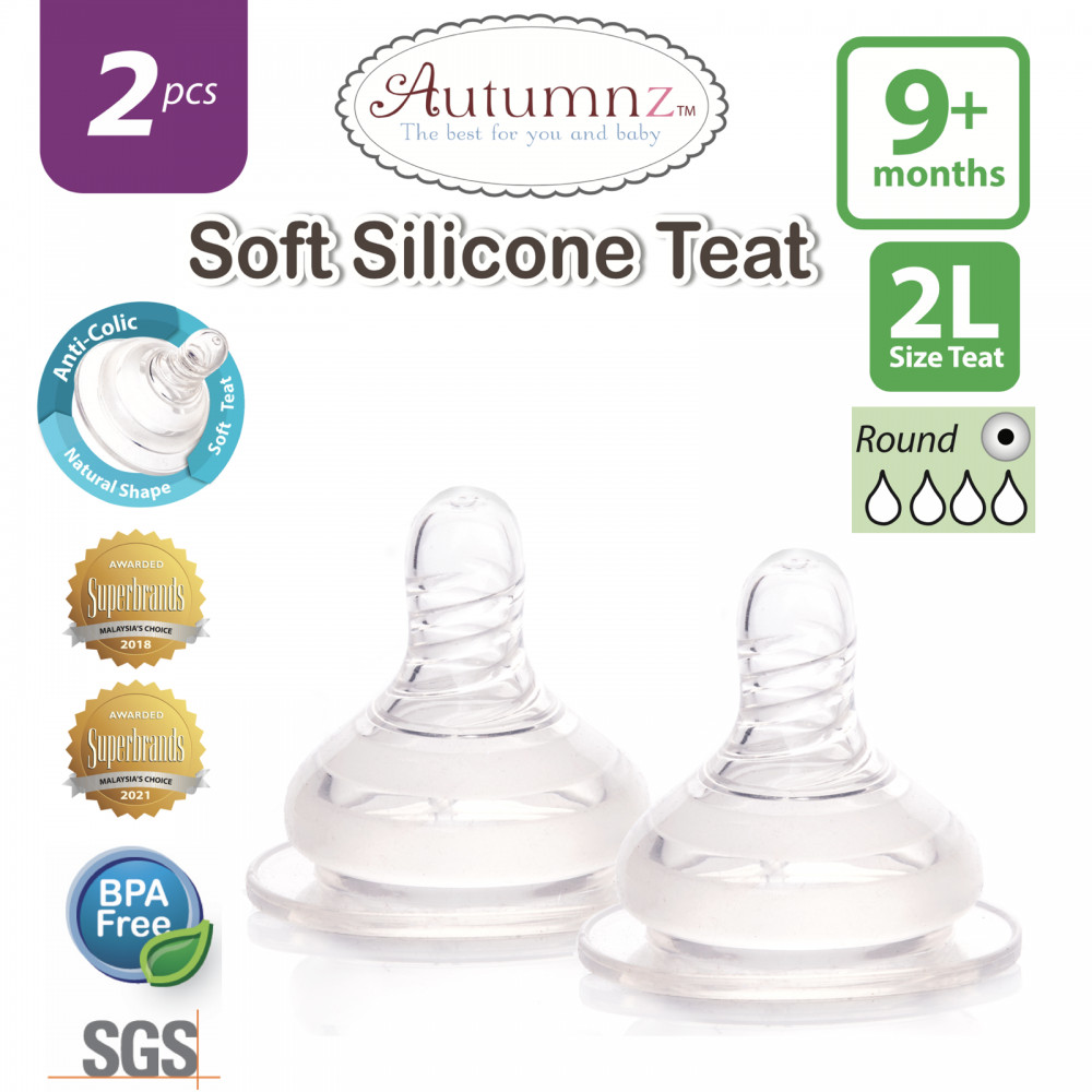 Autumnz - Soft Silicone Teat *2pcs* (Round Hole) Best Deal