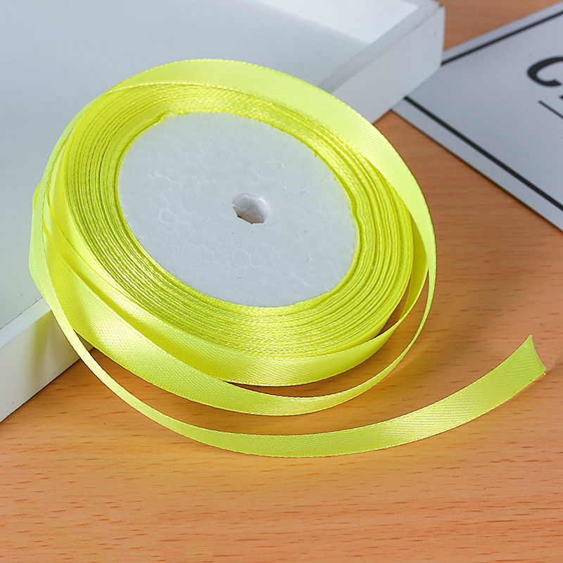 6mm (25 yards/roll) Satin Ribbon Roll Gift Packaging Ribbon Flower Making DIY Holiday Birthday Regal