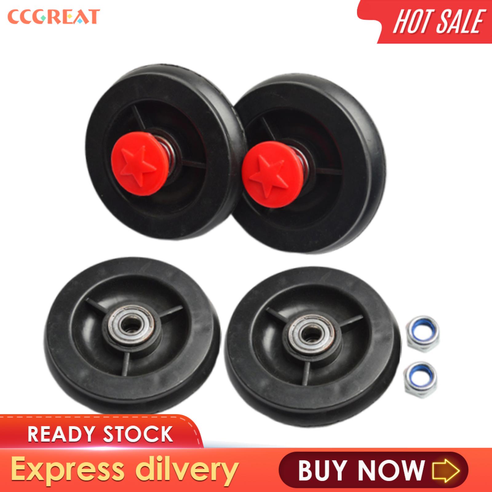 Ccgreat 4X trẻ em Xe chạy bằng lực xoắn bánh xe phía trước và phía sau Bộ bánh xe thay thế cho sàn gỗ cứng và thảm tập tin đính kèm Bộ phận thay thế