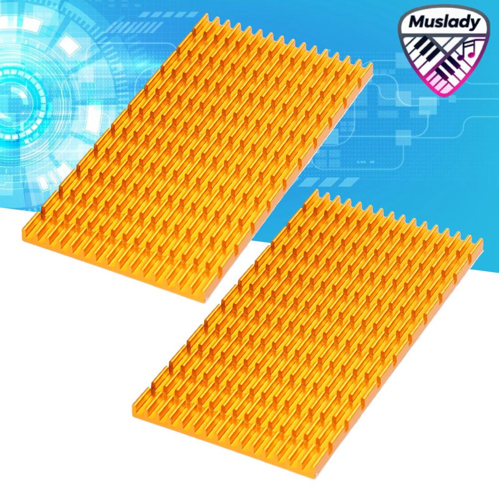 MUSLADY 2 ชิ้นอลูมิเนียมความร้อน Gold Thermal Conductive กาว Cooling Board TP50 x 4x100 ราคา 176 บาท*ส่งฟรี