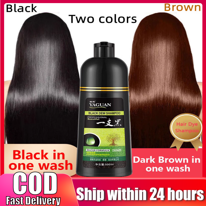 Herbal Hair Dye Shampoo - 5-Minute Color Transformation, 500ML