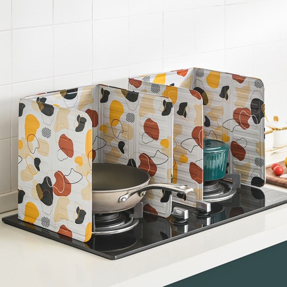 Tấm Nhôm Chắn Gió Bếp Ga Chống Bắn Dầu Mỡ Loại Họa Tiết - Tấm Chắn Dầu Mỡ Cho Bếp Ga