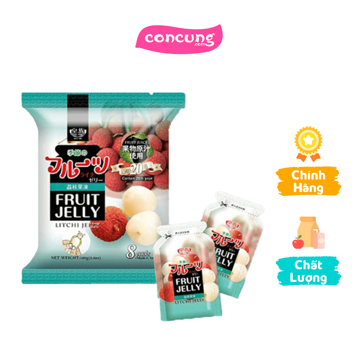 Thạch trái cây vị vải 160g