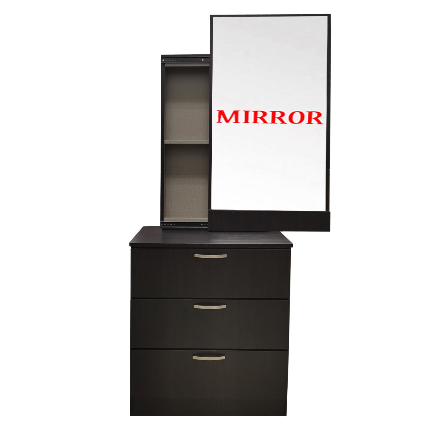 slim mirrored dressing table