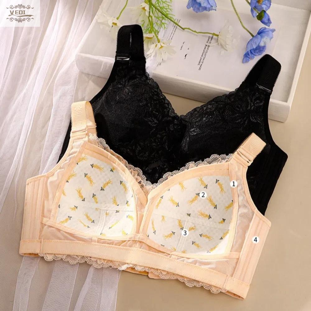 VEDIR Khớp nối Áo Lót Cúp lớn Chống sốc Chống chảy xệ Áo Ngực Ren Nữ Mềm Có thể điều chỉnh Đồ lót nâng ngực Bé gái