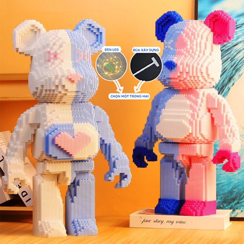 Bộ Đồ Chơi Lắp Ráp LEGO Hình Chú Gấu Violent 55cm Độc Đáo Thú Vị Cho Bé