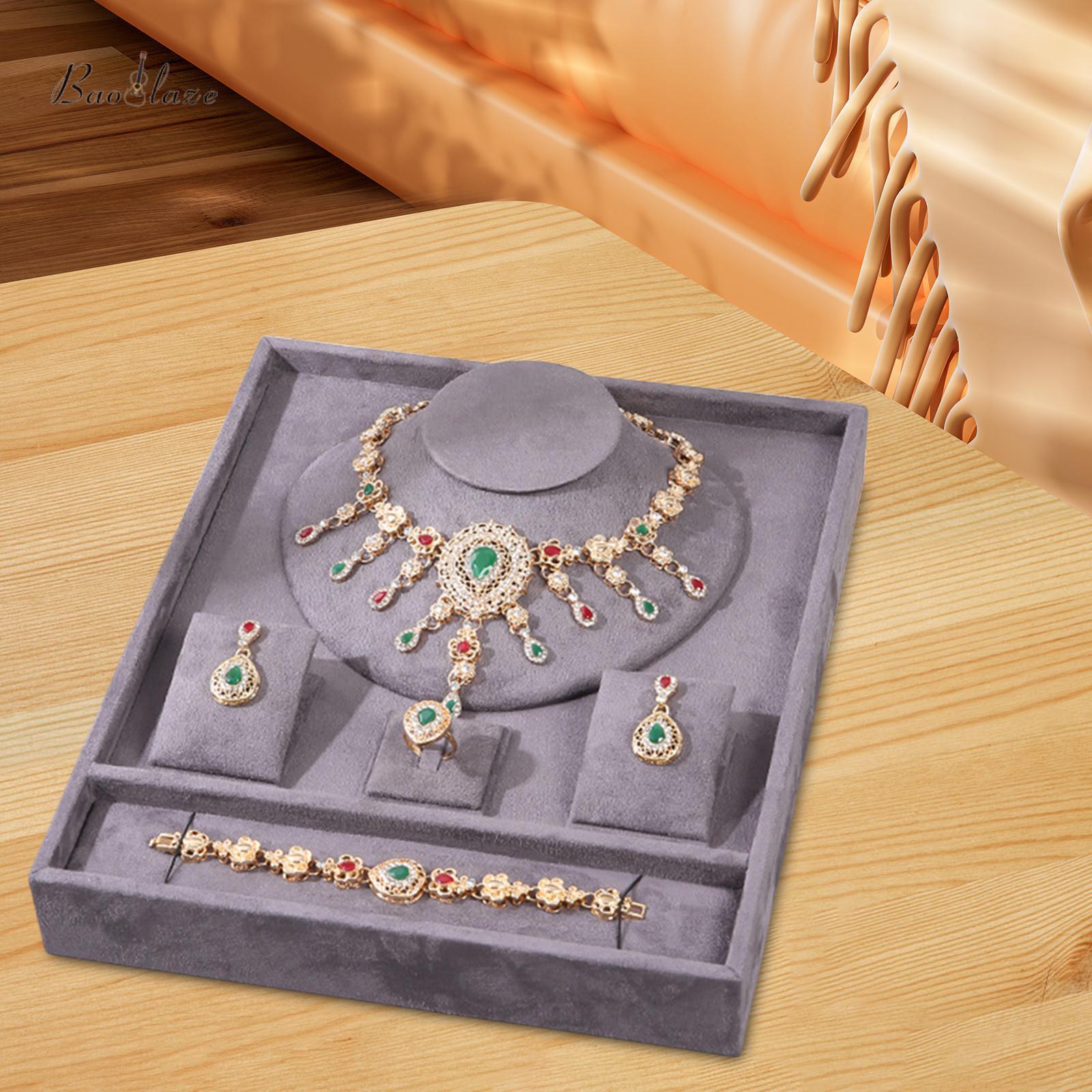 Baoblaze Jewelry Tray Jewelry Stand for Rings Bracelet Earrings Necklace Lightweight Jewelry Storage for Show Live Broadcasting Stores ราคา 16,836 บาท*ส่งฟรี