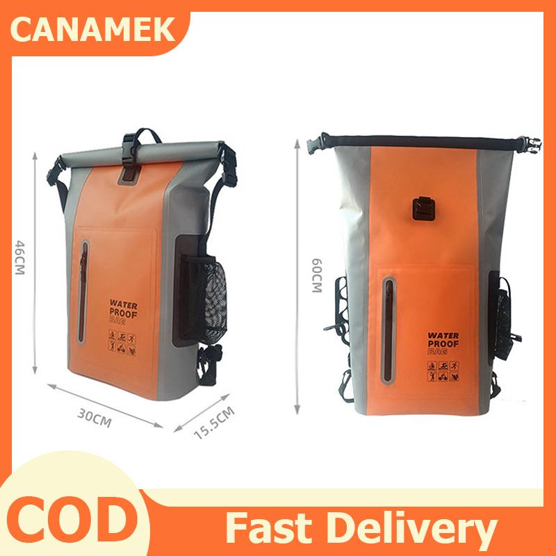 CANAMEK กระเป๋าเป้สะพายหลังกันน้ำกลางแจ้ง25L ความจุสูงถุงแห้งกระเป๋าเดินป่ากระเป๋าเป้สะพายหลังจุของได้มากกระเป๋าเดินทาง สำหรับผู้ชาย ราคา 448 บาท*ส่งฟรี