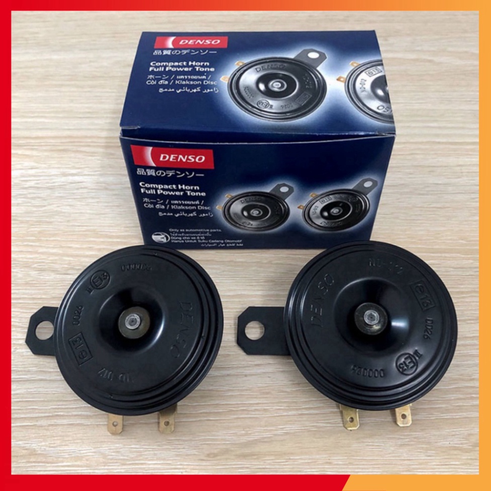 Còi Denso Lắp Xe Máy Wave, Cub, Dream 12V Chính Hãng (Hình Thật)