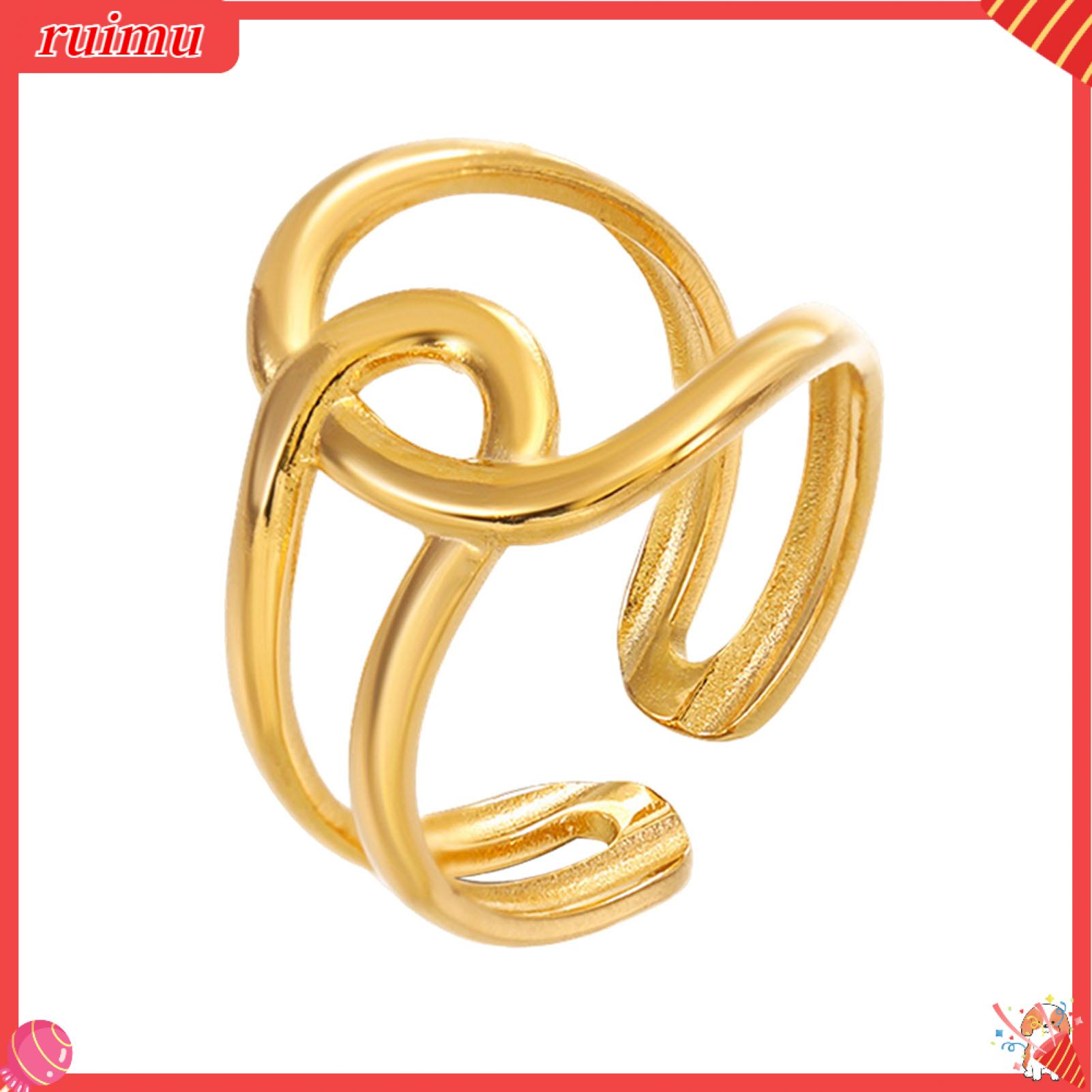 Ruimu nữ điều chỉnh được Vòng Phụ Nữ Nhẫn vàng trái tim vàng Chữ Thập Lá nhẫn có thể điều chỉnh Hip Hop Phụ Nữ Đồ Trang Sức Cho Câu Lạc Bộ tiệc tùng Thời Trang