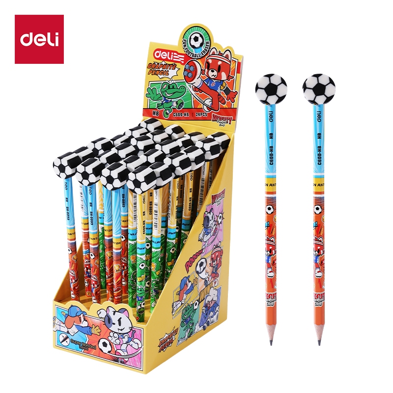 Deli x MixCity Graphite Pencil / Pensil Karakter Sepak Bola EC600
