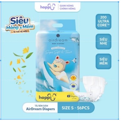 1 Thùng 4 Bịch Bỉm Singapore Cao Cấp Hoppi Airdream Siêu Mềm Mỏng 2mm - MC792 - 5