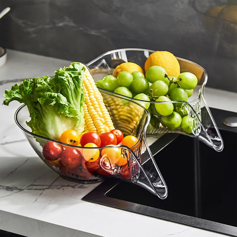 Đa chức năng rổ ráo nước rổ ráo nước Phễu thoát nước giỏ Phễu hộ gia đình bồn rửa nhà bếp rau quả rổ ráo nước