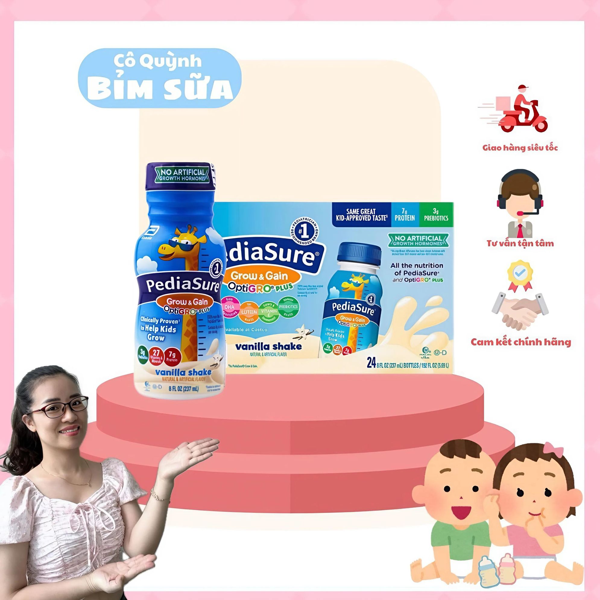 Sữa nước Pediasure Mỹ thùng 24 chai Cho Bé