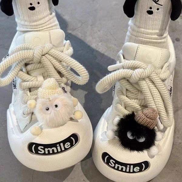 Giày Thể Thao Nữ Dây Thừng Tặng Sticker Bồ Hóng CHIBI Siêu Xinh Mới