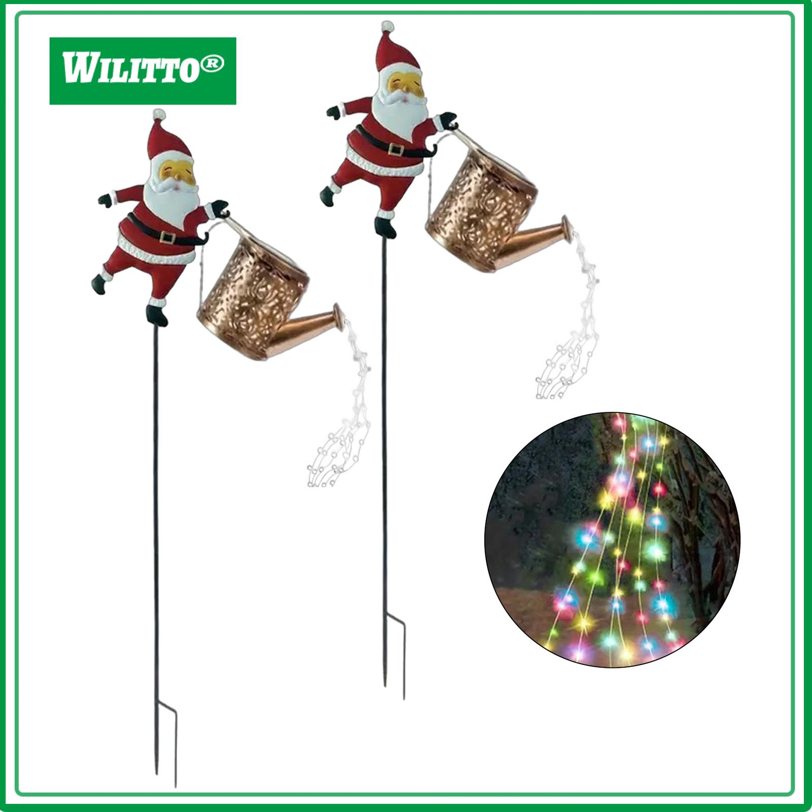 Solar Kettle Lantern Unique Kettle Shape Light Santa Solar Kettle Lights for Garden Decor Waterproof Santa Claus Ground Lamp for Outdoor Pathway Perfect Christmas Decoration ราคา 731 บาท*ส่งฟรี
