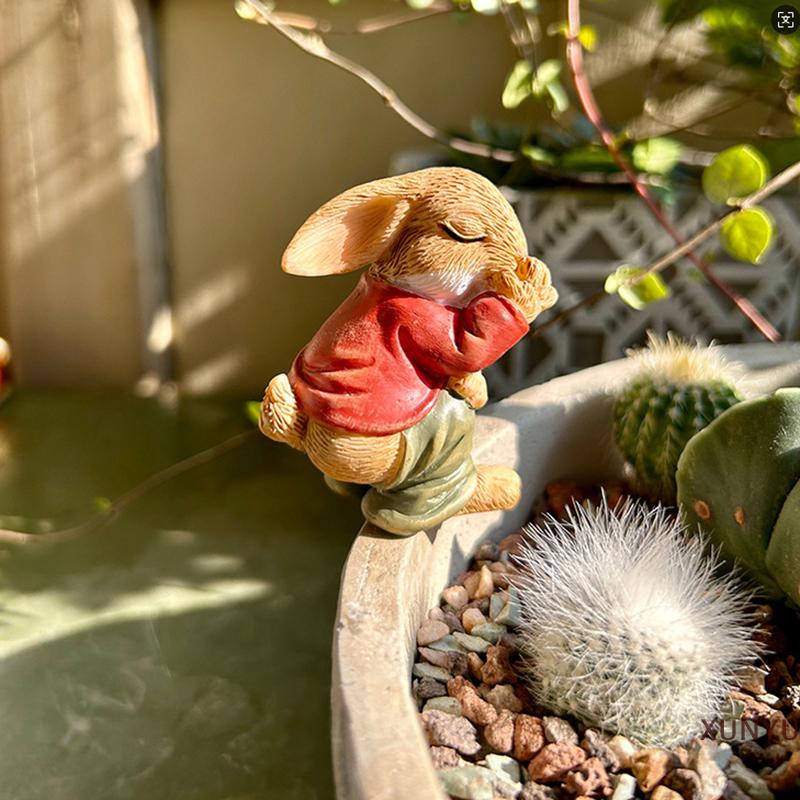 SHPYHT รูปปั้นสวนกระต่ายกระต่ายกระต่ายกระต่าย3ชิ้น เซ็ตรูปปั้นหม้อฉ่ำตกแต่งรูปปั้นตั้งโต๊ะบ้านวันคริสต์มาส ราคา 187 บาท*ส่งฟรี