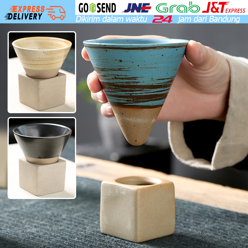 Japanese Style Gelas Teh Tea Cup Coffee Mug Cangkir Kopi Vintage Keramik