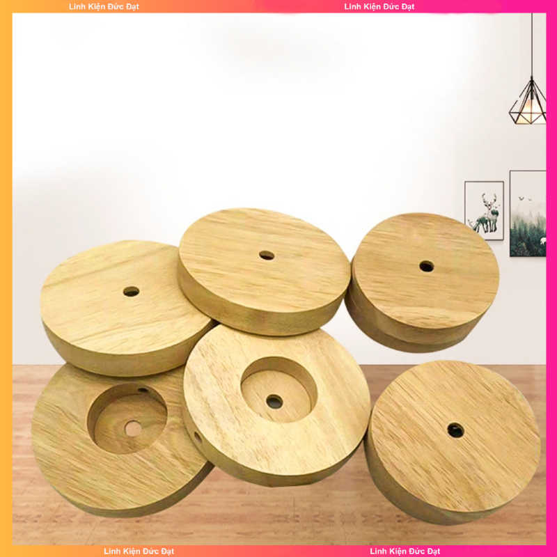 Đế gỗ để nguyên khối đường kính 120mm