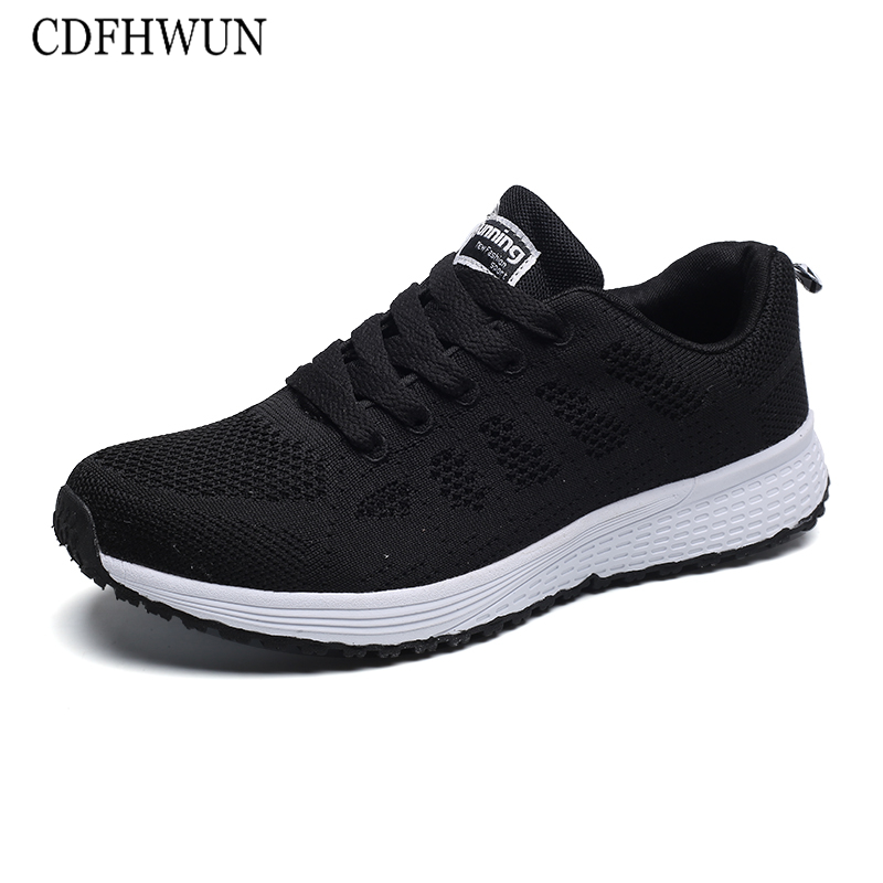 CDFHWUN Large Size Sneakers for Women Knit Shoes Casual Shoes Flat Shoes Breathable Lightweight Women Shoes ราคา 520 บาท*ส่งฟรี