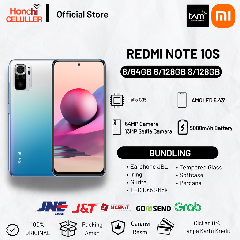 Xiaomi Redmi Note 10s 8/128GB 6/128GB 6/64GB Garansi Resmi Xiaomi Indonesia TAM Original Harga  2,099,000 Ringgit*Penghantaran Percuma