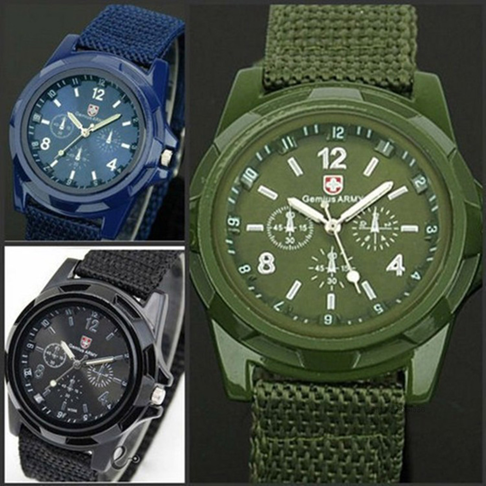 Đàn ông Quartz xem 40mm Dial Nylon Dây đeo Shatterproof Mens Đồng hồ đeo tay để làm việc và văn phòng TF-Ais-VN