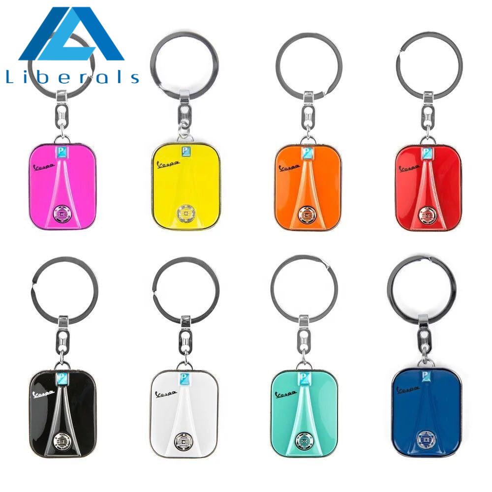 DENGJT Đối với Vespa PRIMAVERA Xe máy Phụ Kiện Chrome Keychain Kẽm hợp kim Đối với VESPA GTS Scooter Móc Chìa Khóa Xe máy Keyring VESPA Keychain Cho Piaggio Vespa