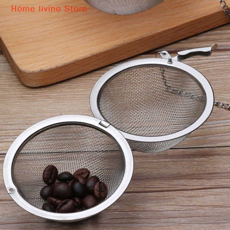 Livino Dụng cụ pha trà không gỉ 5cm Dụng cụ lọc bóng gia vị khóa hình cầu dụng cụ lọc
