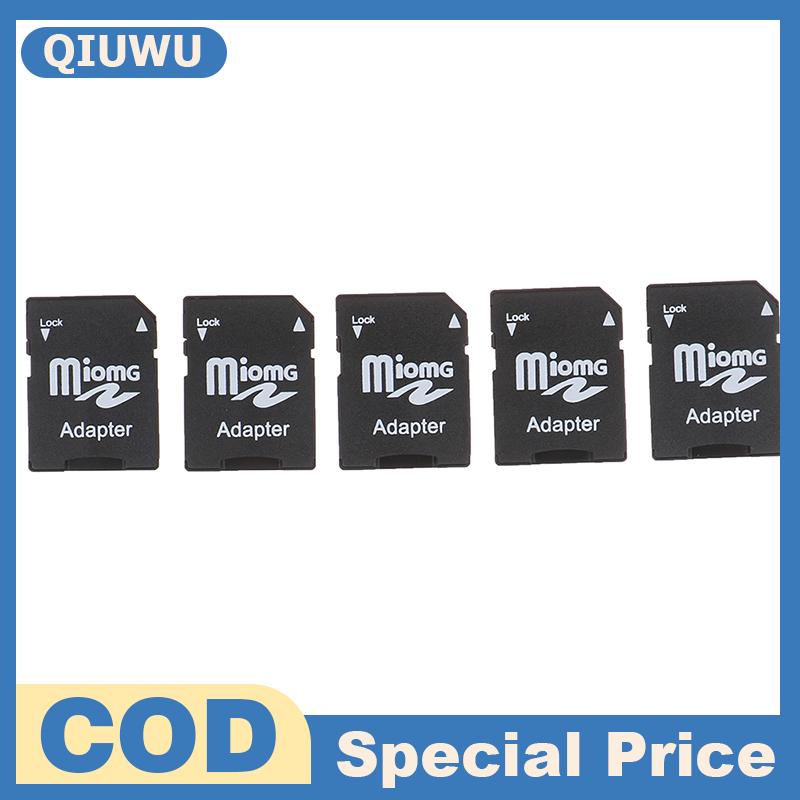 QIUWU 5pcs Micro SD Trans Flash TF ไปยัง SD HC Memory Card Adapter Converter สีดำ ราคา 20 บาท*ส่งฟรี