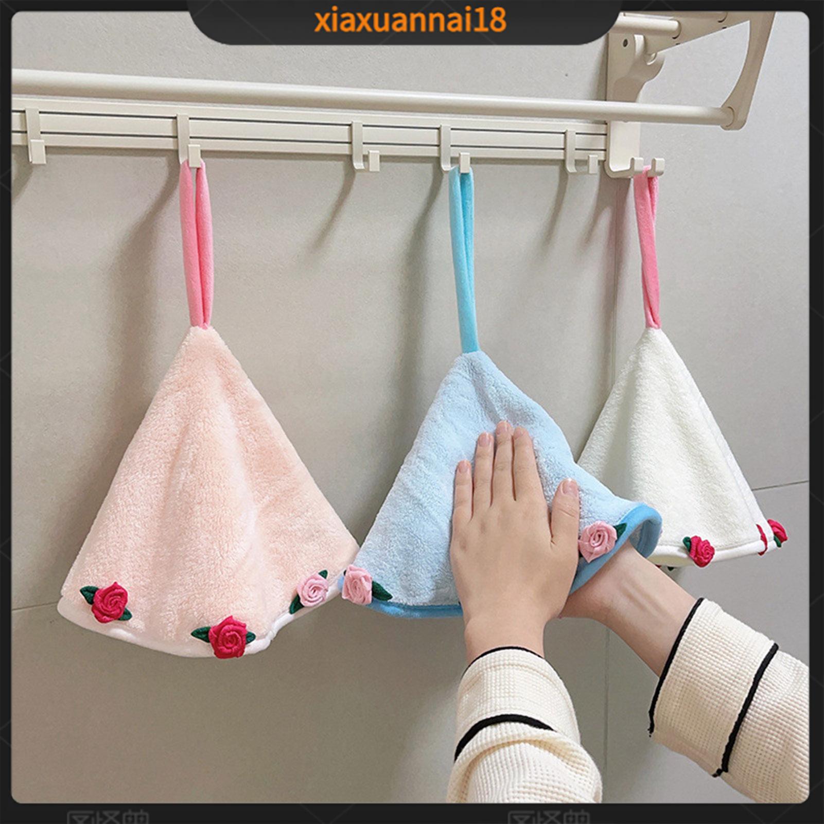 Xiaxuannai Thiết Kế Bó hoa hồng Khăn Thân Thiện Với Da khăn tay Hoa Bó hoa hồng khăn tay khăn tắm Nhà Bếp Phòng Tắm vải trang trí Với Vòng treo Yêu Thích