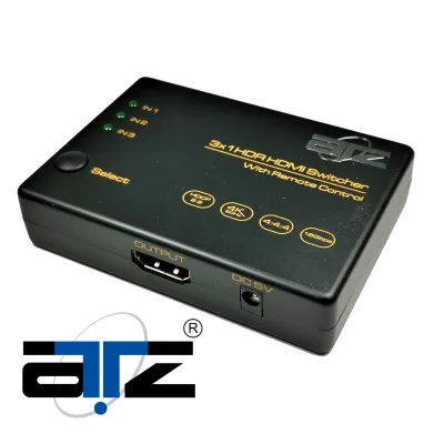 ATZ 3-to-1 HDMI Switch 4K 60HZ 3x1 HDMI 2.0 Switcher
