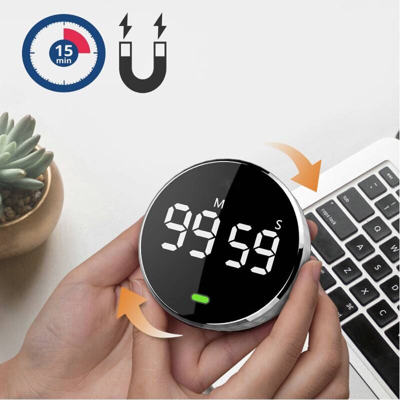 {:“》: Hẹn giờ kỹ thuật số Thiết bị bấm giờ thông minh nấu ăn điện tử từ tính đồng hồ đếm ngược Led Cơ khí nhắc nhở phụ kiện nhà bếp báo động