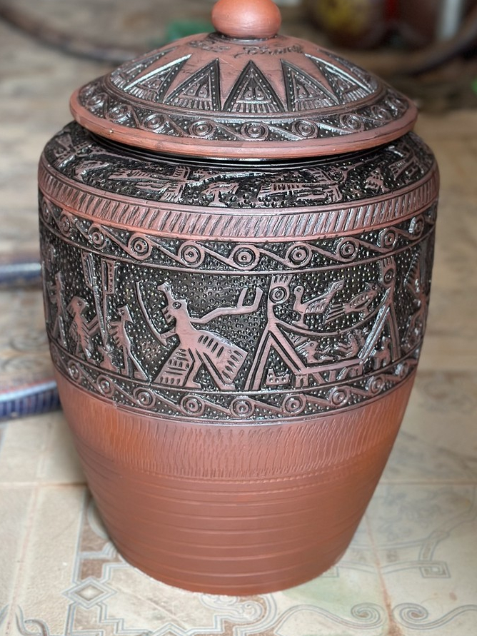 Lu gạo Trống Đồng vại gạo sành hàng chuẩn Bát Tràng dung tích từ 10kg-30kg