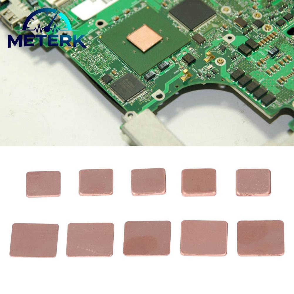 Meterk CPU Copper Pad Simple Installation Durable 10 Types Heatsink with Storage Box for VRAM VRM IC Chip Giá 456,000 Đồng*Miễn phí vận chuyển