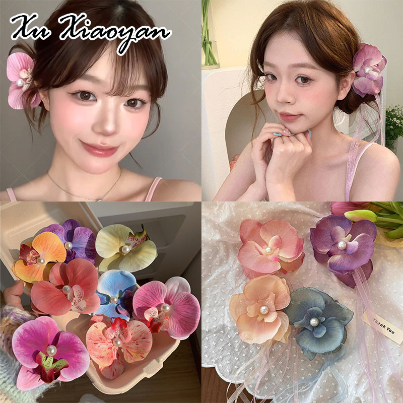 XUXIAOYAN จำลองผีเสื้อเครื่องเทศบุช hairclaw ดอกไม้ airlock กิ๊บทะเลอุปกรณ์ภาพอุปกรณ์ผม ราคา 10 บาท*ส่งฟรี