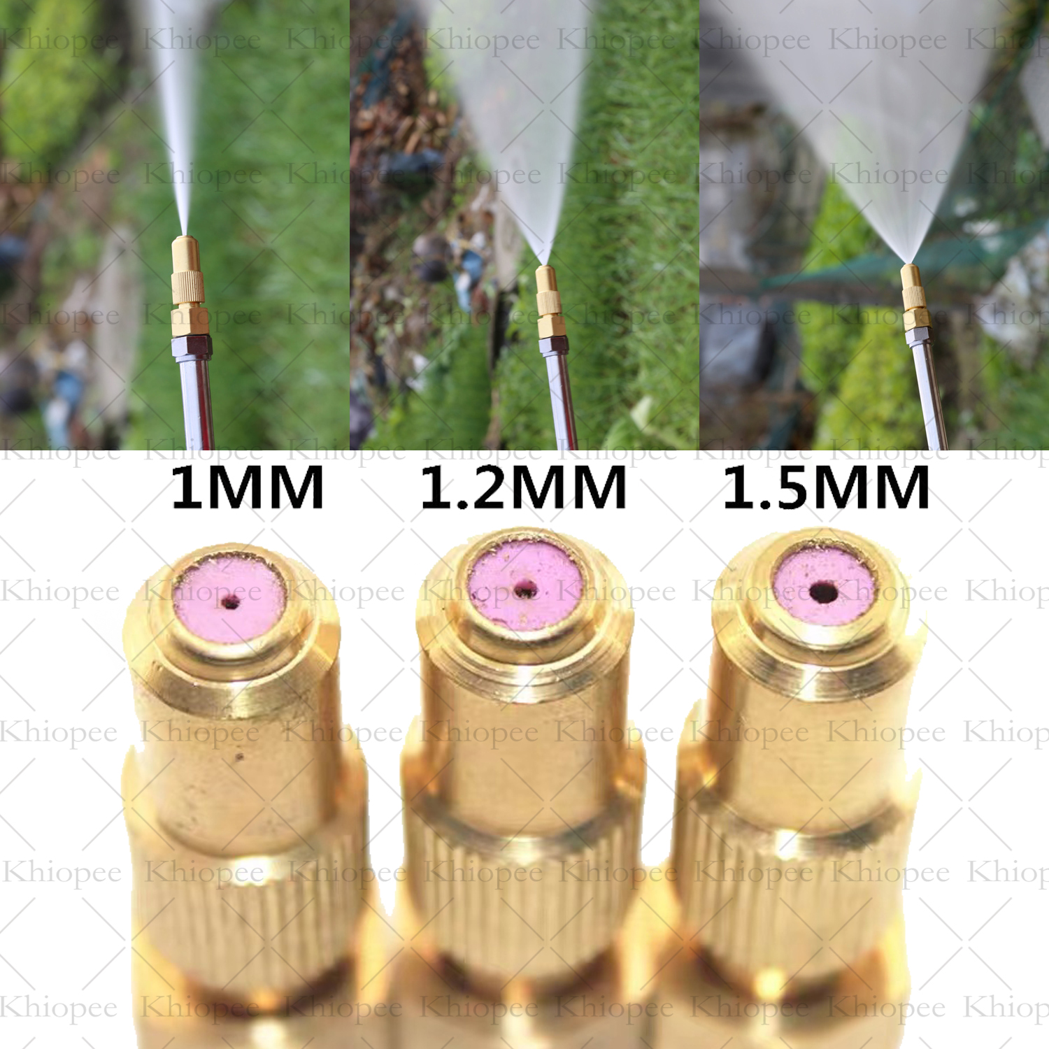 Spray Nozzle, Straight Spray Nozzle 1.0Mm/1.2Mm, Brass Spray Nozzle Watering and Cleaning the Spray Head Is Adjustable. Brass Spray Head for Spray Guns of All Models Brass Spray Head Agricultural Spray Nozzle Pressure Spray Head ราคา 56 บาท*ส่งฟรี