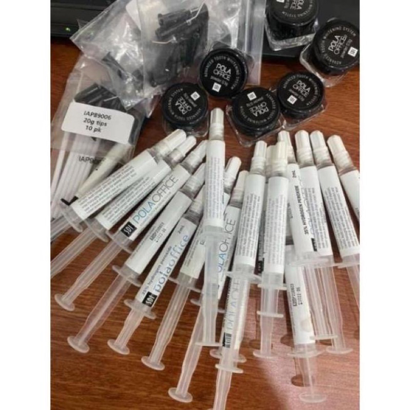 Bộ tẩy trắng răng pola office bao gồm 6 nước+6 bột và 3 che nướu _có tách lẻ từng bộ
