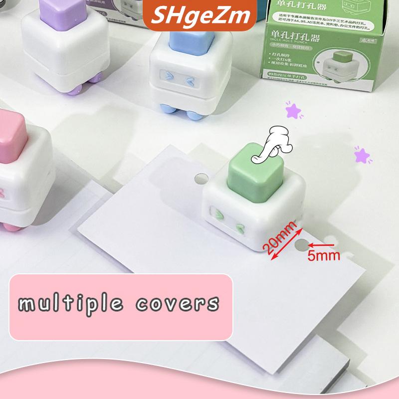 [COD] SHgeZm Lỗ duy nhất lỗ giấy đấm nhỏ mini Chất kết dính đấm sáng tạo tự làm Hướng dẫn sử dụng vòng tròn cắt xách tay ràng buộc văn phòng phẩm Nguồn cung cấp