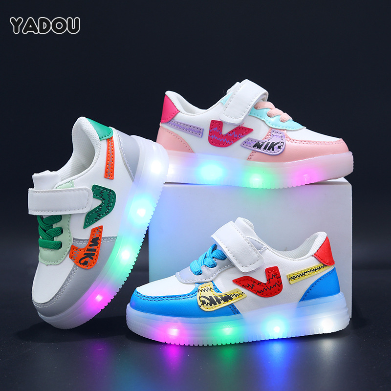 YADOU Boys sneakers, Korean style Velcro soft sole children s sneakers