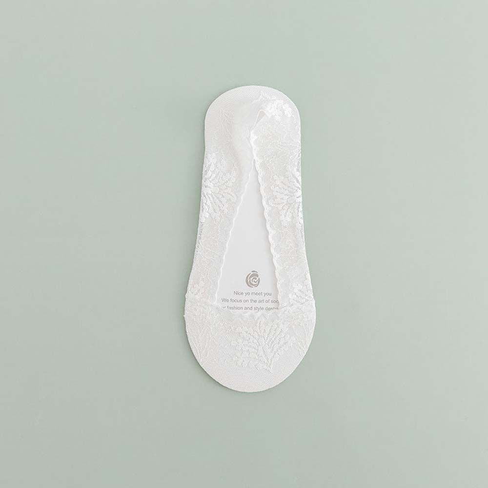 Jubeng vớ chống trượt ren mềm mại thoáng khí vớ mùa hè Dép vớ Nữ Vớ vô hình đệm Silicone tất hài siêu vớ mỏng