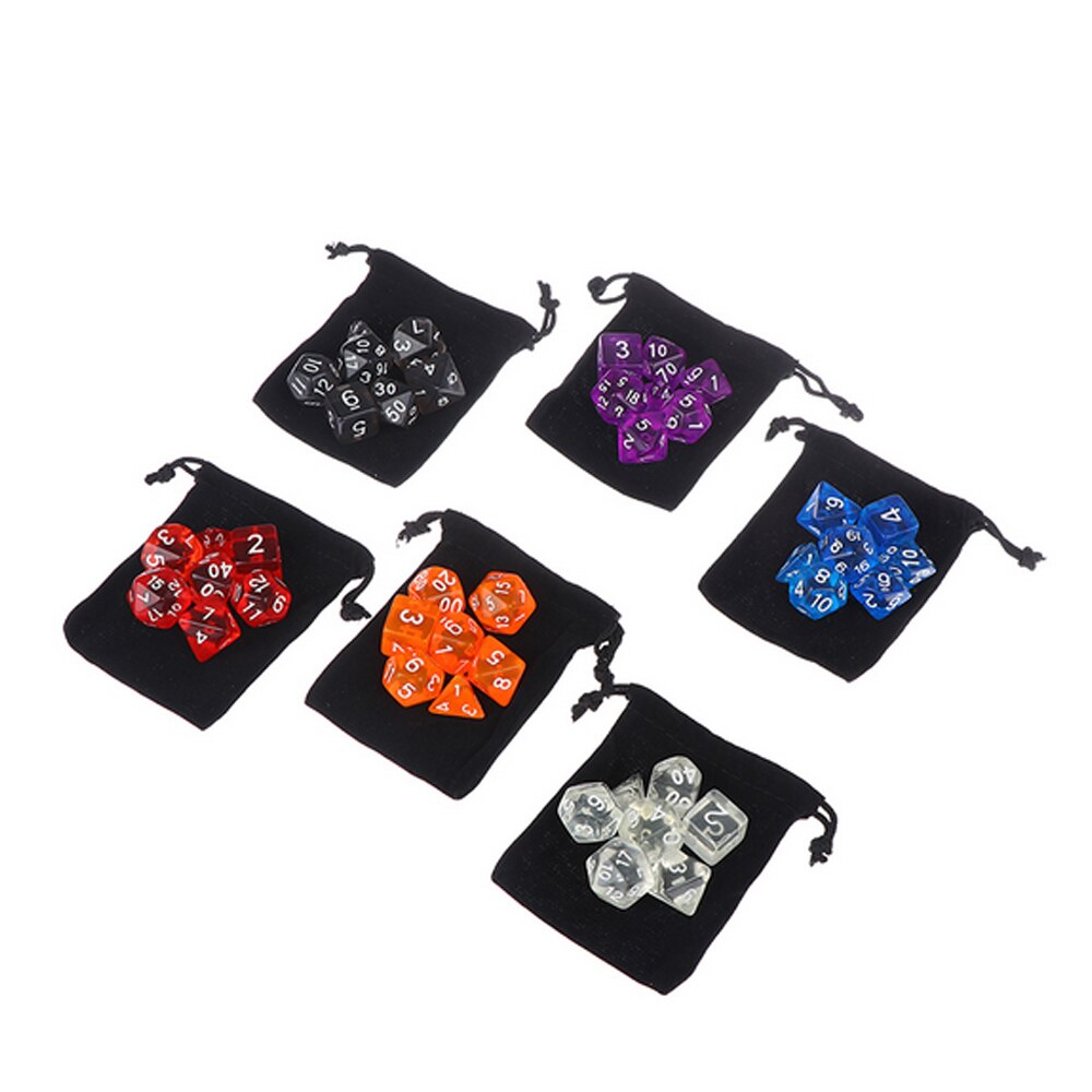 10pcs 16mm 6 Sided Spot Dice Acrylic Right Angle Dice Portable For Table Board Funny Games Party Bar School Outdoor Group Tool