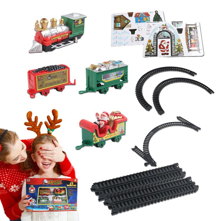 Bộ Xe Lửa Điện Giáng Sinh Bộ đồ chơi và đường ray xe lửa có đường ray Đồ