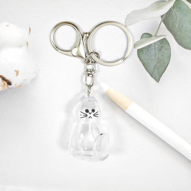 PICOK Dễ Thương Mèo Tóc Lưu Trữ Hộp Keychain Túi Mặt Dây Chuyền Quyến Rũ Pet Tóc Lưu Trữ Viên Nang Vòng Chìa Khóa Pet Quà Lưu Niệm Ba Lô Treo Trang Trí Nội Thất - 4