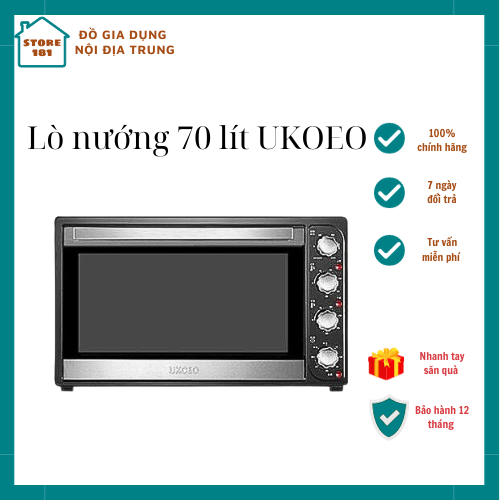 Lò Nướng UKOEO 70L Chuẩn Hàng Nội Địa Trung Tặng Kèm Jack Chuyển Đổi 2 Chân - Bảo Hành 12 Tháng