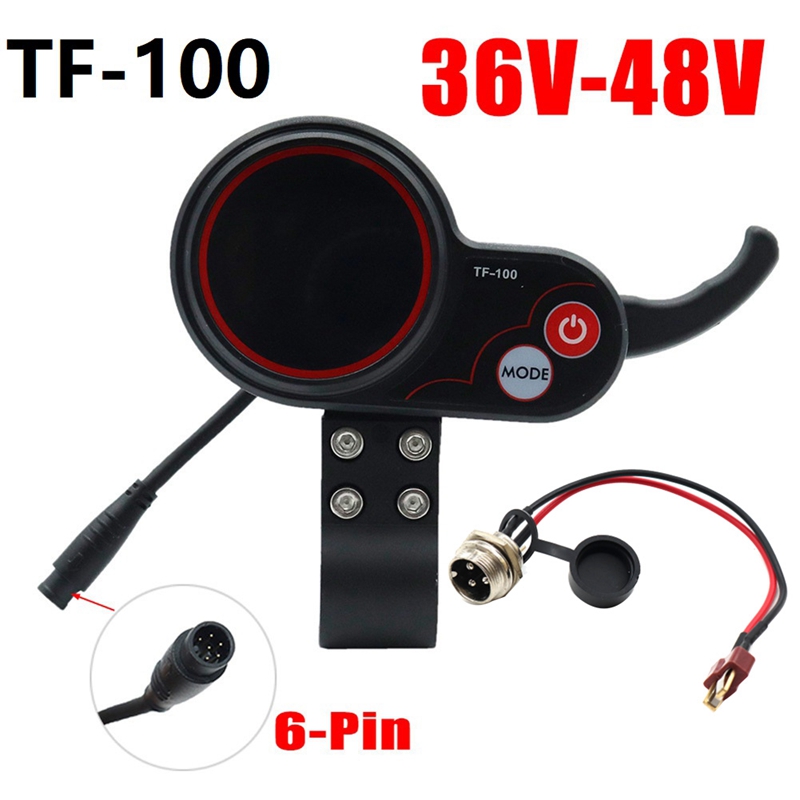 TF-100 Display Dashboard+T-Type Cable Scooter Skateboard Speedometer for
