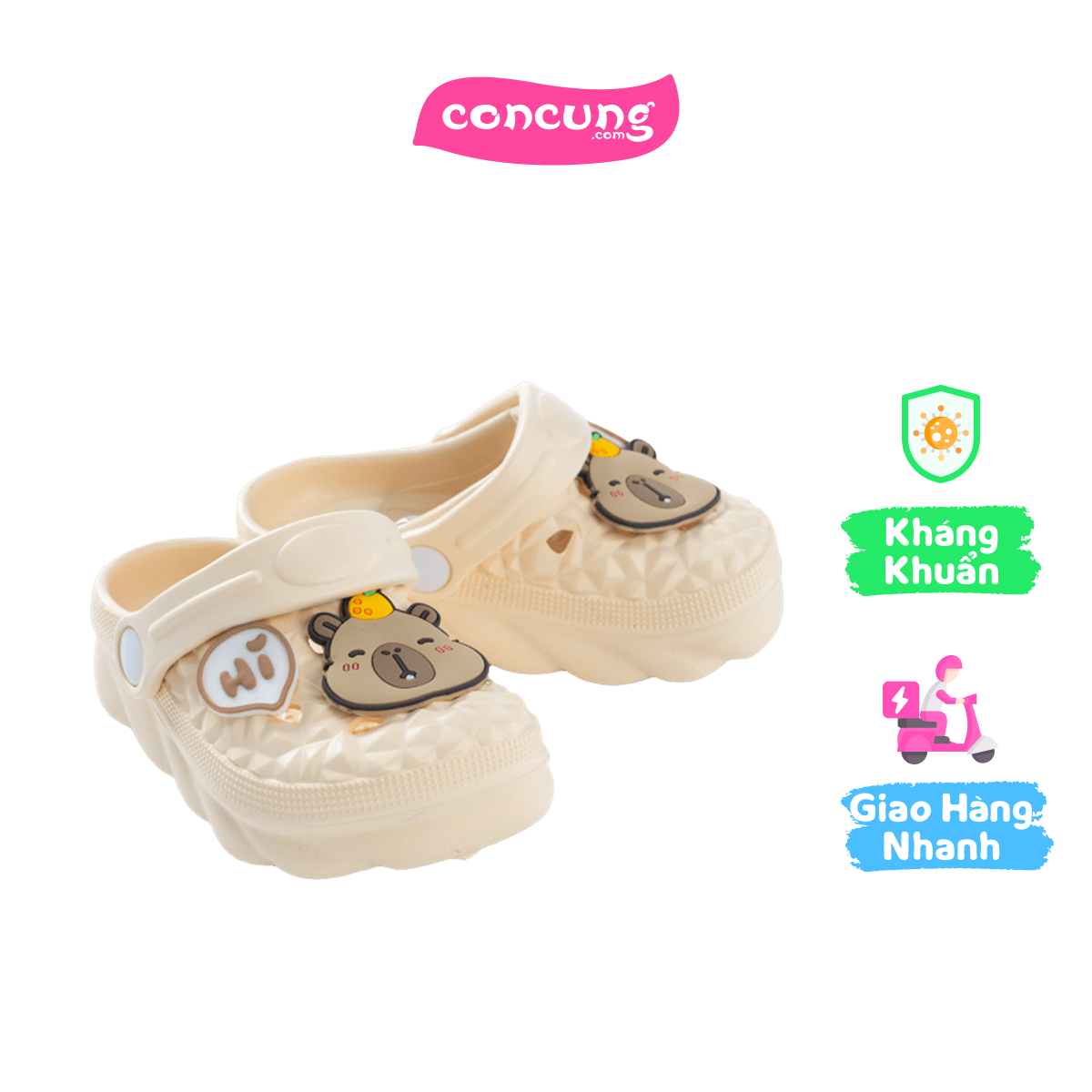 Dép sục Animo A2506_MN003 (21,Kem)