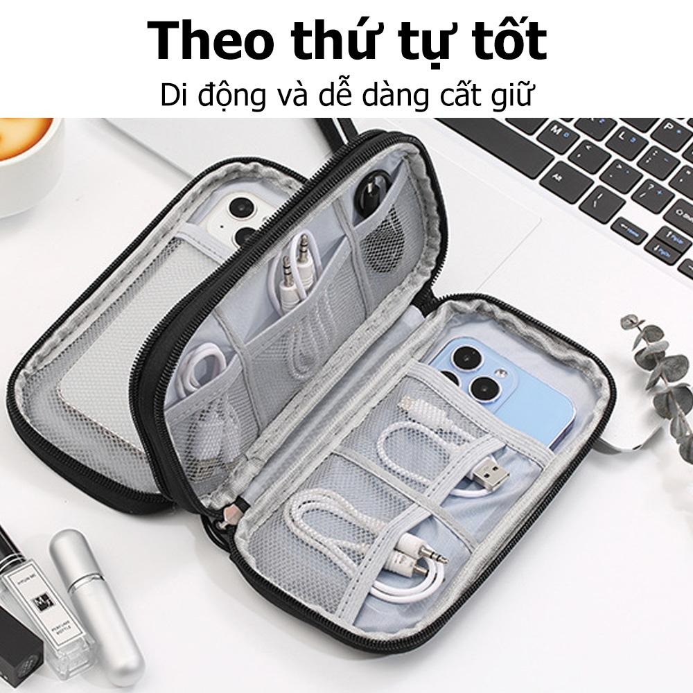 Thiết kế nhỏ gọn, bảo vệ thiết bị, tiện mang đi, cực tiện cho công việc, sắp xếp thông minh, mọi dây cáp gọn gàng, du lịch, học tập, màu đen/xám