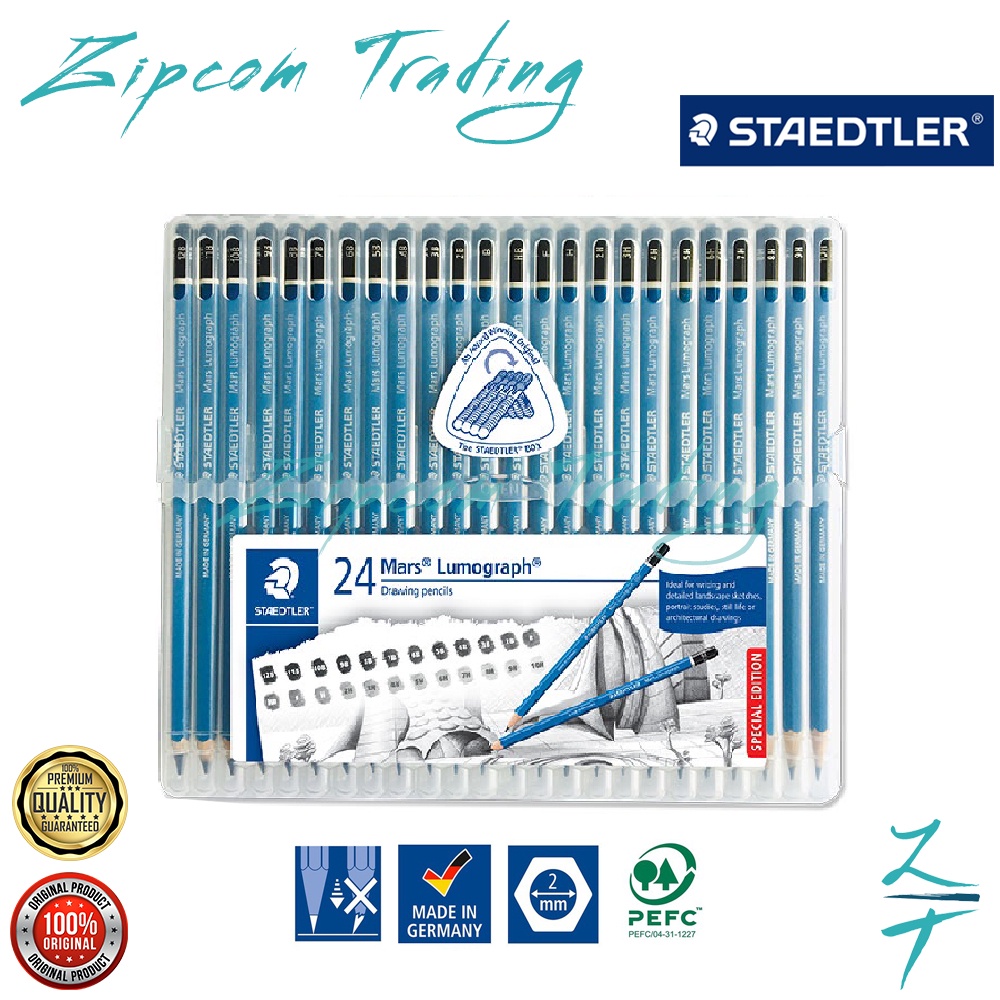 STAEDTLER Mars Lumograph Pencils Set Box (12s & 24s)